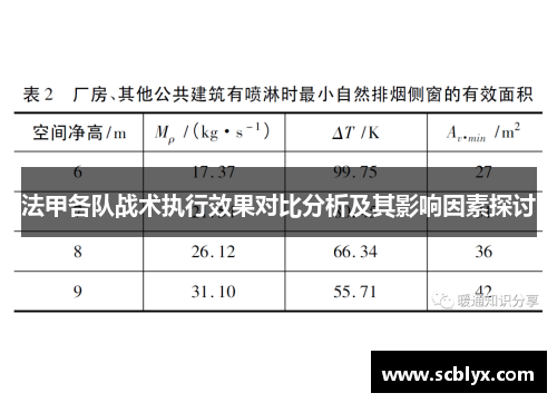 法甲各队战术执行效果对比分析及其影响因素探讨